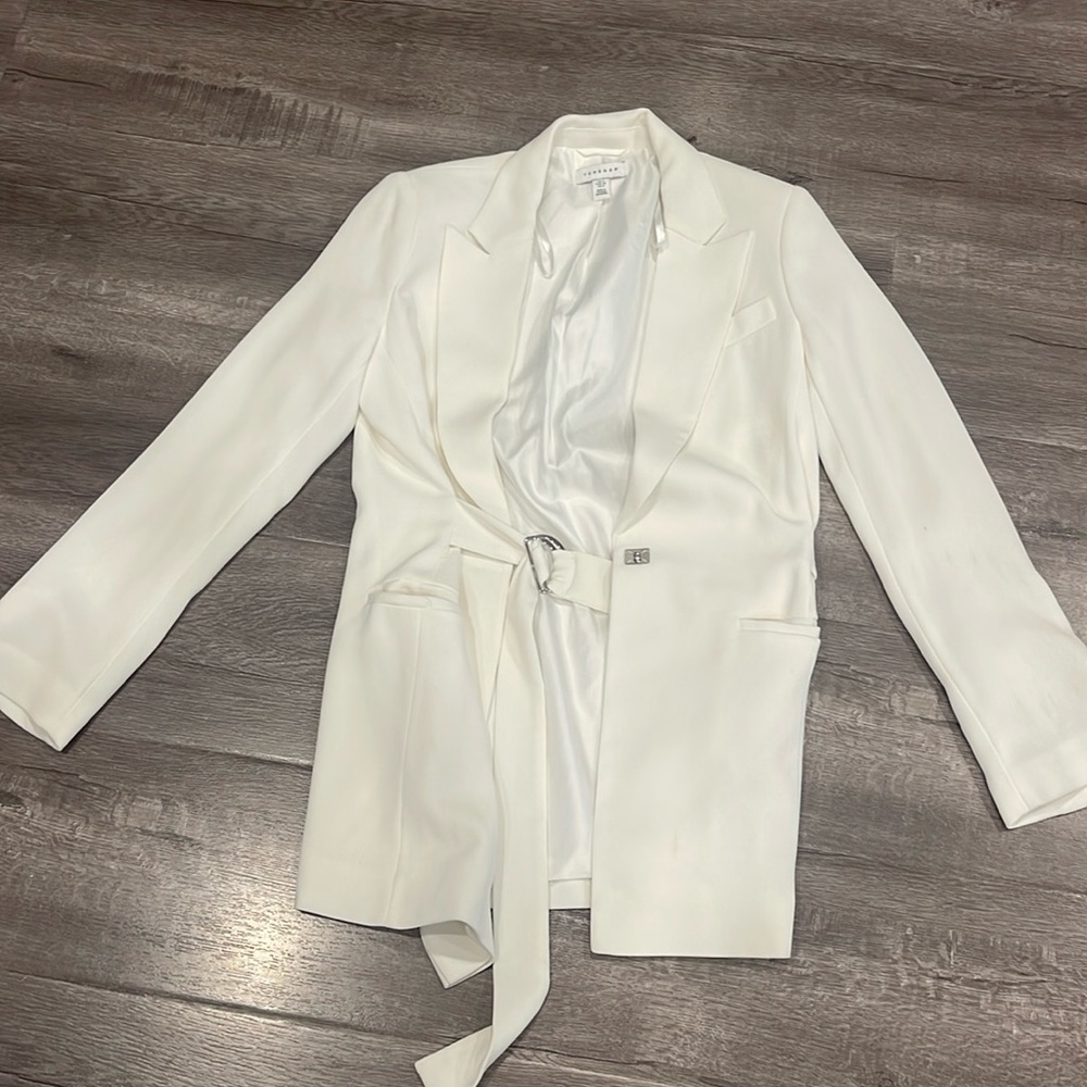 White top shop long blazer